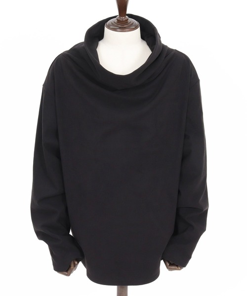 CAMBIO(カンビオ)の「mlt5298-起毛ドレープネックカットソー(Tシャツ/カットソー・メンズ・グレー/ブラック/ベージュ・S/M/L)」の5枚目の写真