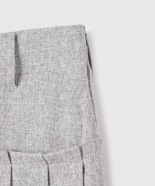 VICKY（ビッキー）の「サマーツィードプリーツスカート≪手洗い可能≫（スカート・レディース・オフホワイト/ブラウン/ライトグレー・M）」の5枚目の写真