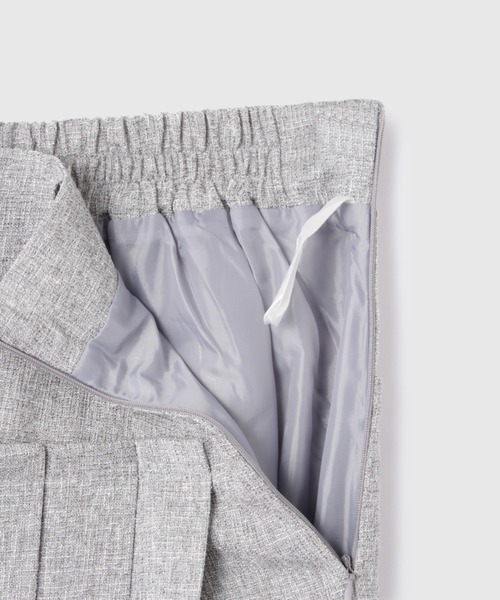 VICKY（ビッキー）の「サマーツィードプリーツスカート≪手洗い可能≫（スカート・レディース・オフホワイト/ブラウン/ライトグレー・M）」の9枚目の写真