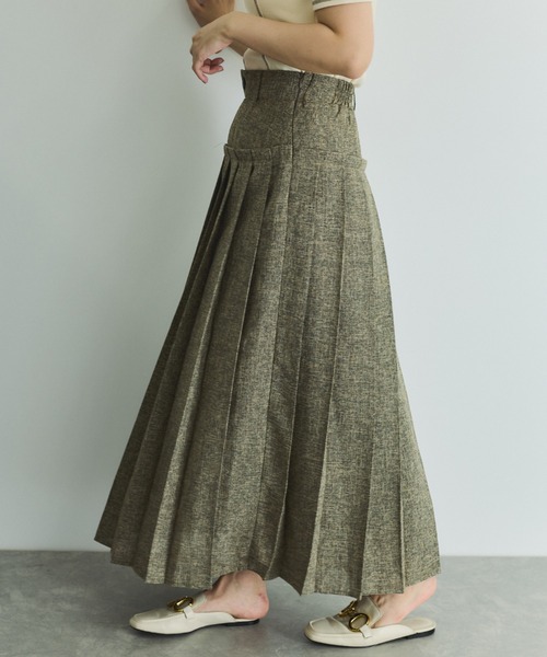 VICKY（ビッキー）の「サマーツィードプリーツスカート≪手洗い可能≫（スカート・レディース・オフホワイト/ブラウン/ライトグレー・M）」の15枚目の写真