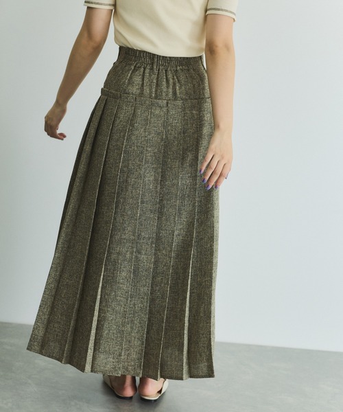 VICKY（ビッキー）の「サマーツィードプリーツスカート≪手洗い可能≫（スカート・レディース・オフホワイト/ブラウン/ライトグレー・M）」の16枚目の写真