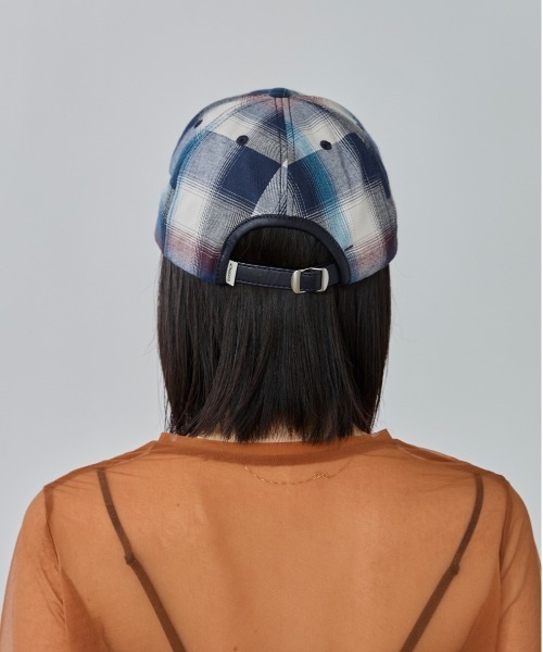 OVERRIDE（オーバーライド）の「OVERRIDE  OGC CHECK 6P CAP SG / オーバーライド（キャップ・レディース・ネイビー/レッド/ブラウン・57~59cm）」の14枚目の写真