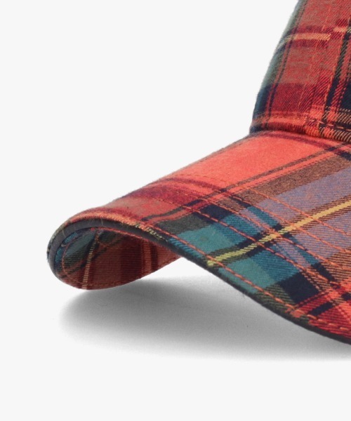 OVERRIDE（オーバーライド）の「OVERRIDE  OGC CHECK 6P CAP SG / オーバーライド（キャップ・レディース・ネイビー/レッド/ブラウン・57~59cm）」の4枚目の写真