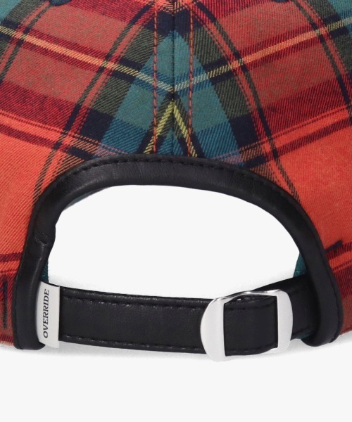 OVERRIDE（オーバーライド）の「OVERRIDE  OGC CHECK 6P CAP SG / オーバーライド（キャップ・レディース・ネイビー/レッド/ブラウン・57~59cm）」の5枚目の写真