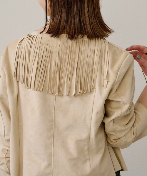 Omekashi（オメカシ）の「スエードフリンジジャケット（その他アウター