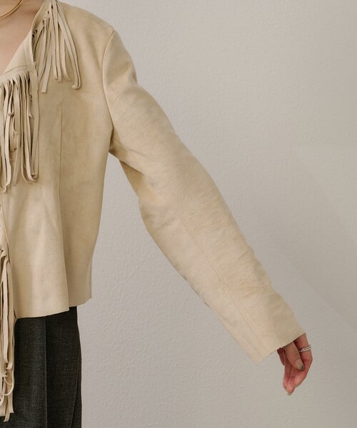 Omekashi（オメカシ）の「スエードフリンジジャケット（その他アウター