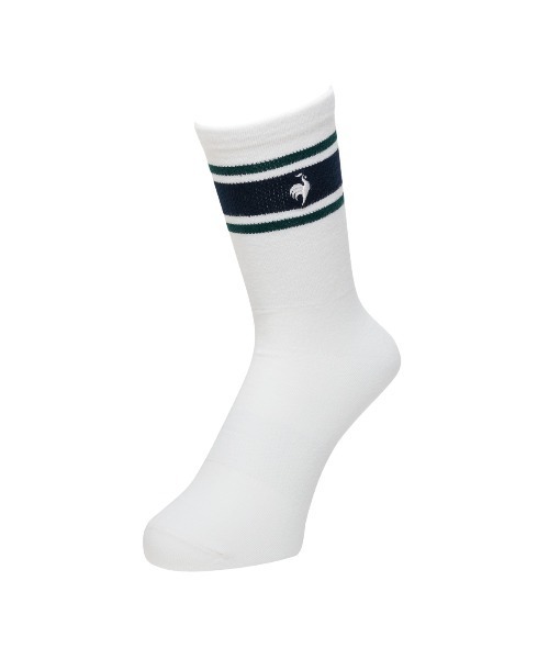 le coq sportif（ルコックスポルティフ）の「2Pソックス(ミドル丈)【返品不可商品】（ソックス/靴下・メンズ・ホワイト・25-27/22-24）」の2枚目の写真