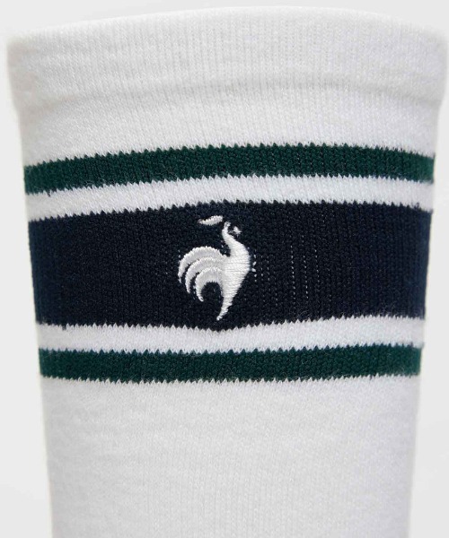 le coq sportif（ルコックスポルティフ）の「2Pソックス(ミドル丈)【返品不可商品】（ソックス/靴下・メンズ・ホワイト・25-27/22-24）」の4枚目の写真