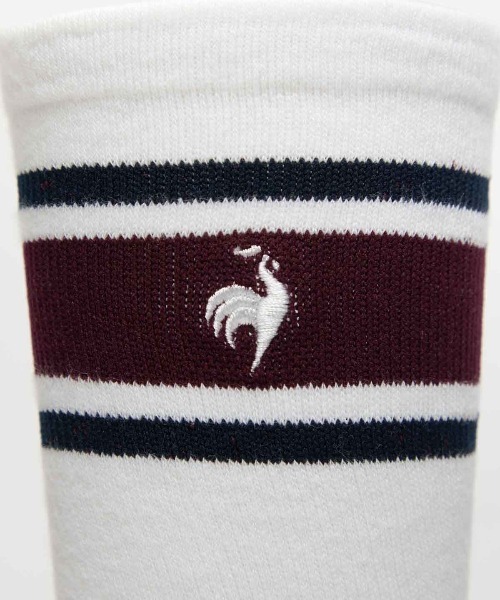 le coq sportif（ルコックスポルティフ）の「2Pソックス(ミドル丈)【返品不可商品】（ソックス/靴下・メンズ・ホワイト・25-27/22-24）」の7枚目の写真