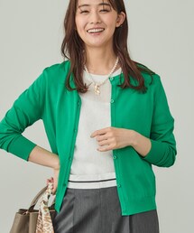 INDIVI | 【通年活躍！／アンサンブル可能】クルーネックカーディガン(カーディガン/ボレロ)