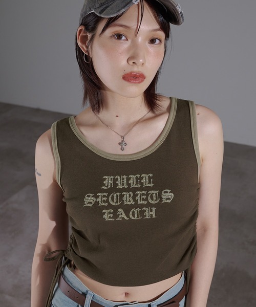 apres jour mignon(アプレジュールミニョン)の「リンガーキラキラタンク【ZOZOTOWN限定アイテム】(タンクトップ・レディース・ブラウン系その他/チャコールグレー/オレンジ/ネイビー・X-LARGE/フリー)」の22枚目の写真