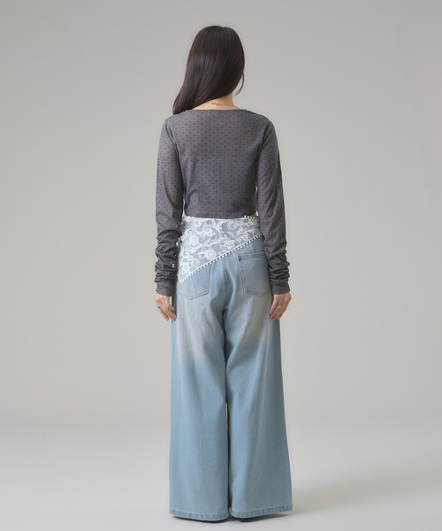 apres jour mignon(アプレジュールミニョン)の「プレート付きシアークロップドカーディガン(カーディガン/ボレロ・レディース・オフホワイト/ブラック/チャコールグレー/杢グレー/ホワイト系その他/ブラック系その他2/グレー系その他・X-LARGE/フリー)」の12枚目の写真