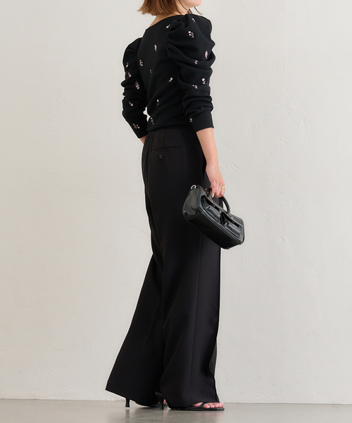 セール】フラワー刺繍ニットプルオーバー（ニット/セーター）｜U by