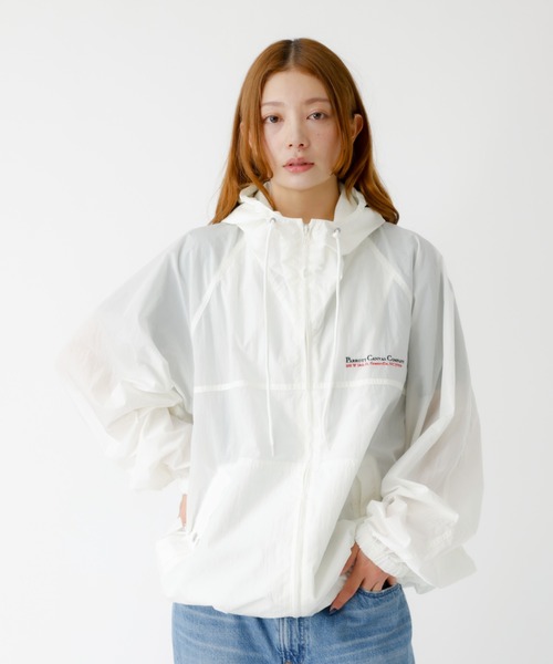 Rouge vif la cle（ルージュヴィフラクレ）の「【PARROTT CANVAS/パロットキャンバス】ピーシー ナイロンブルゾン / ウインドブレーカー（ブルゾン・レディース・ホワイト・フリー）」の4枚目の写真