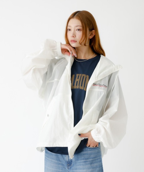 Rouge vif la cle（ルージュヴィフラクレ）の「【PARROTT CANVAS/パロットキャンバス】ピーシー ナイロンブルゾン / ウインドブレーカー（ブルゾン・レディース・ホワイト・フリー）」の6枚目の写真