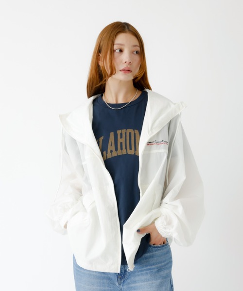 Rouge vif la cle（ルージュヴィフラクレ）の「【PARROTT CANVAS/パロットキャンバス】ピーシー ナイロンブルゾン / ウインドブレーカー（ブルゾン・レディース・ホワイト・フリー）」の7枚目の写真