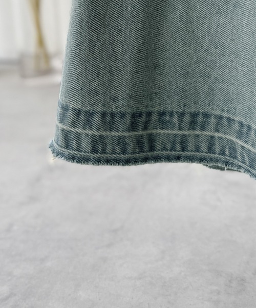 classicalelf（クラシカルエルフ）の「綿100％ 主役級の美フレアスカートでコーデの格上げ  デニムフレアスカート（ロング）（デニムスカート・レディース・ブルー/ブラック・SMALL/X-LARGE/LARGE/MEDIUM）」の18枚目の写真