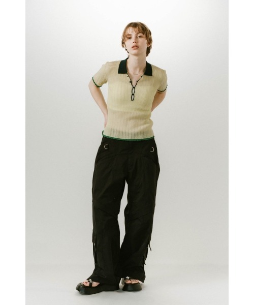 Knuth Marf（クヌースマーフ）の「sheer polo knit（Tシャツ/カットソー・レディース・ブラック/ミント/オレンジ・FREE）」の11枚目の写真