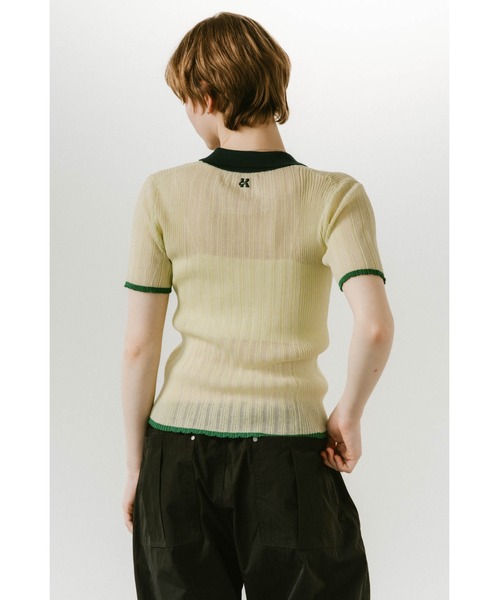 Knuth Marf（クヌースマーフ）の「sheer polo knit（Tシャツ/カットソー・レディース・ブラック/ミント/オレンジ・FREE）」の13枚目の写真
