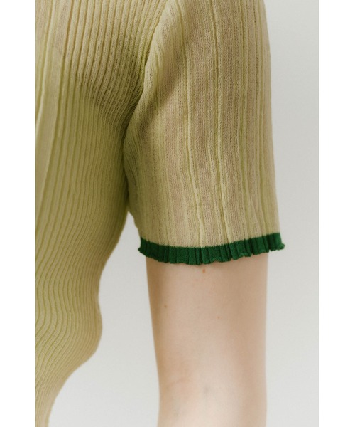 Knuth Marf（クヌースマーフ）の「sheer polo knit（Tシャツ/カットソー・レディース・ブラック/ミント/オレンジ・FREE）」の15枚目の写真