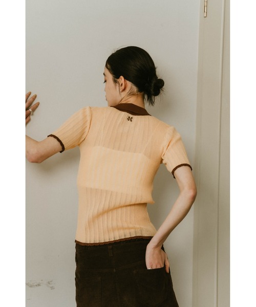 sheer polo knit（Tシャツ/カットソー）｜Knuth Marf（クヌースマーフ