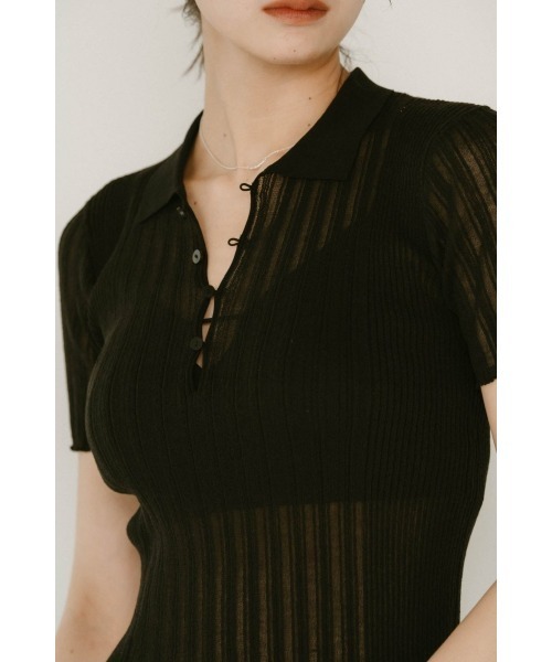 sheer polo knit（Tシャツ/カットソー）｜Knuth Marf