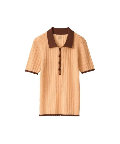 Knuth Marf（クヌースマーフ）の「sheer polo knit（Tシャツ/カットソー・レディース・ブラック/ミント/オレンジ・FREE）」の10枚目の写真