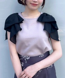 31 Sons de mode | 2025秋冬新作 ショルダーリボンカットソー(Tシャツ/カットソー)