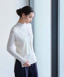 BIANCA（ビアンカ）の「【マルチシーン】リラクシーリブニットカーディガン（カーディガン/ボレロ）」