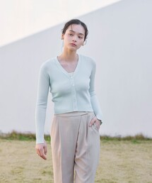 BIANCA（ビアンカ）の「【マルチシーン】リラクシーリブニットカーディガン（カーディガン/ボレロ）」