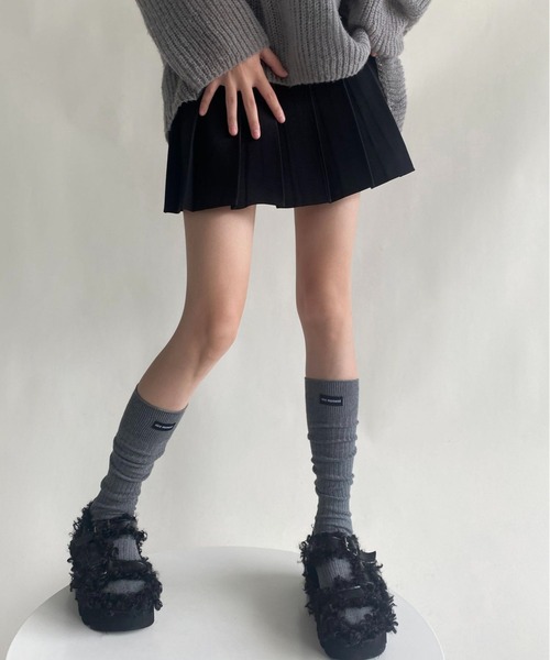 Burner（バーナー）の「【OKUOKU　0909】トラッド風スタイル　ワンポイント　 ハイソックス oku-leg-744191715809-9（ソックス/靴下・レディース・ブラック/グレー/ライトブラウン/ホワイト/ダークブラウン/ベージュ・FREE）」の20枚目の写真