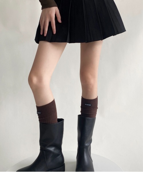 Burner（バーナー）の「【OKUOKU　0909】トラッド風スタイル　ワンポイント　 ハイソックス oku-leg-744191715809-9（ソックス/靴下・レディース・ブラック/グレー/ライトブラウン/ホワイト/ダークブラウン/ベージュ・FREE）」の18枚目の写真