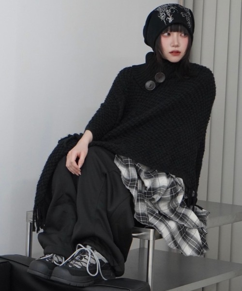 Never mind the XU / Chikashitsu+（ネバーマインド ザ エックスユー / チカシツプラス）の「【Nerd out XU】draw code canvas sneaker / 【ナードアウトエックスユー】ドローコードキャンバスボリュームスニーカー（スニーカー・レディース・ブラック・24.5cm/23.5cm/24cm）」の10枚目の写真