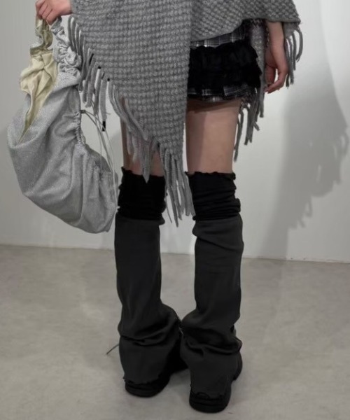 Never mind the XU / Chikashitsu+（ネバーマインド ザ エックスユー / チカシツプラス）の「【Nerd out XU】draw code canvas sneaker / 【ナードアウトエックスユー】ドローコードキャンバスボリュームスニーカー（スニーカー・レディース・ブラック・24.5cm/23.5cm/24cm）」の9枚目の写真