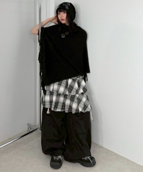Never mind the XU / Chikashitsu+（ネバーマインド ザ エックスユー / チカシツプラス）の「【Nerd out XU】draw code canvas sneaker / 【ナードアウトエックスユー】ドローコードキャンバスボリュームスニーカー（スニーカー・レディース・ブラック・24.5cm/23.5cm/24cm）」の13枚目の写真