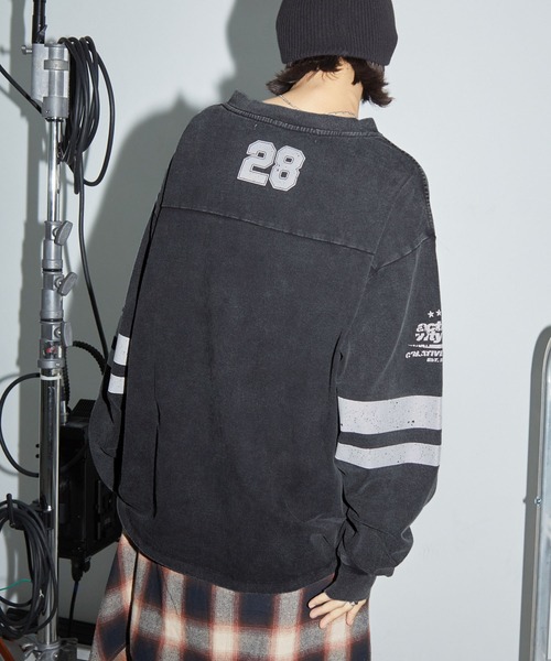 Anchor Smith(アンカー スミス)の「ヴィンテージパウダーブリーチ加工 ナンバリングホッケーデザインロンT(Tシャツ/カットソー・レディース・ネイビー/レッド/ブラック・M/L)」の14枚目の写真