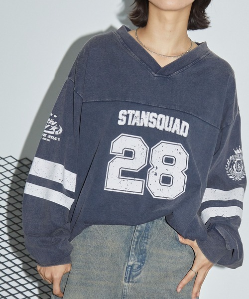 Anchor Smith(アンカー スミス)の「ヴィンテージパウダーブリーチ加工 ナンバリングホッケーデザインロンT(Tシャツ/カットソー・レディース・ネイビー/レッド/ブラック・M/L)」の19枚目の写真