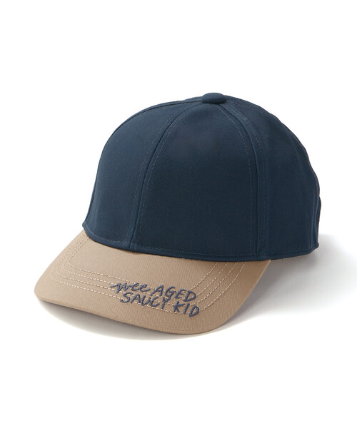 WASK（ワスク）の「ロゴ刺しゅう配色バックテープキャップ(52~56cm)（キャップ・キッズ・ブラック/ネイビー・L/M）」の3枚目の写真