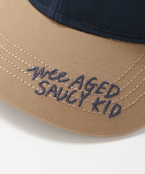 WASK（ワスク）の「ロゴ刺しゅう配色バックテープキャップ(52~56cm)（キャップ・キッズ・ブラック/ネイビー・L/M）」の6枚目の写真