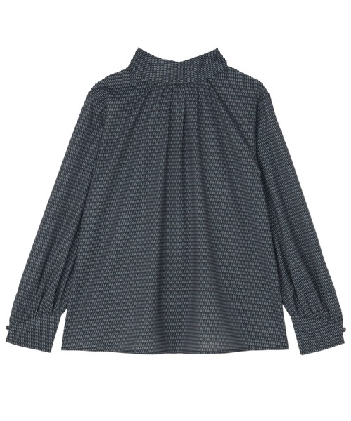 TOKYO SHIRTS(トウキョウシャツ)の「リボンボウタイ プリントブラウス 長袖(シャツ/ブラウス・レディース・ブラウン/グレー・M/L)」の3枚目の写真