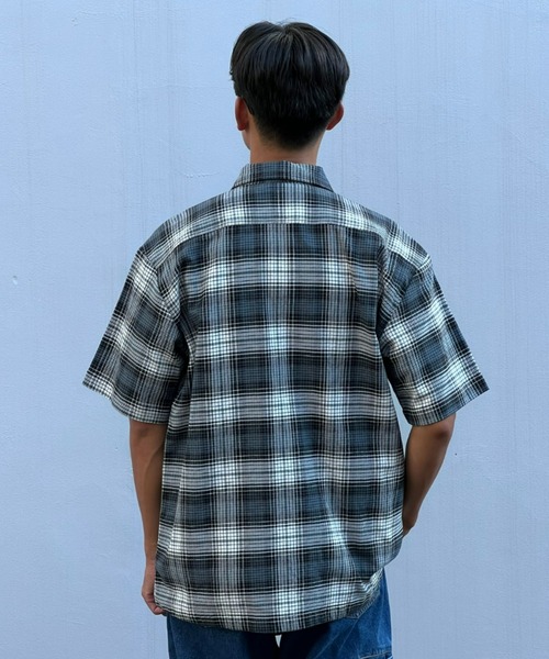 Dickies(ディッキーズ)の「【DICKIES SKATEBOARDING】MIKE ANDERSON CHECK WORK SHIRTS(シャツ/ブラウス・メンズ・ダークオリーブ/ブルー・MEDIUM/X-LARGE/LARGE)」の4枚目の写真
