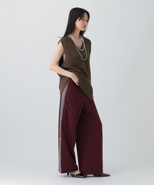 LEPSIM（レプシィム）の「5ゲージベストチュニック　581682（ベスト・レディース・ダークブラウン/チャコールグレー/アイボリー・FREE）」の19枚目の写真