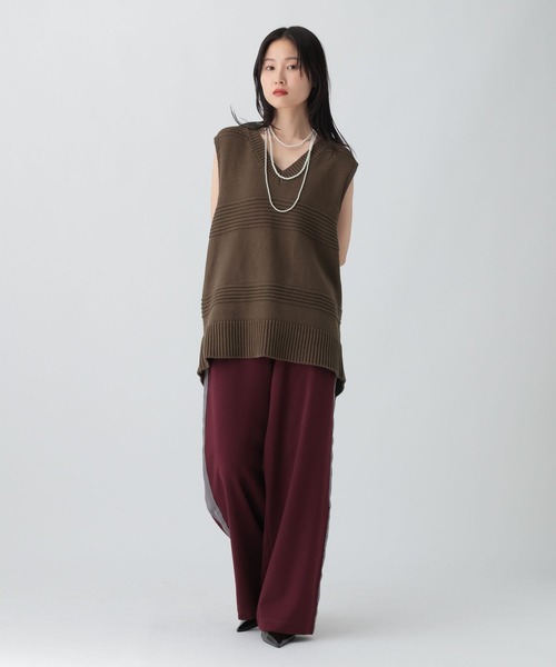 LEPSIM（レプシィム）の「5ゲージベストチュニック　581682（ベスト・レディース・ダークブラウン/チャコールグレー/アイボリー・FREE）」の20枚目の写真
