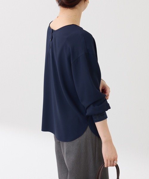 COLLAGE GALLARDAGALANTE（コラージュガリャルダガランテ）の「2WAYロゴ袖ラメリブロンT（Tシャツ/カットソー・レディース・オフホワイト/ネイビー・FREE）」の20枚目の写真