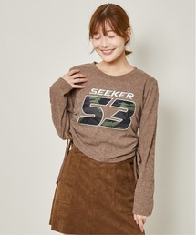 GORGE | 《ドロスト×カモフラロゴ》細見えシルエットが叶うテレコトップス(Tシャツ/カットソー)