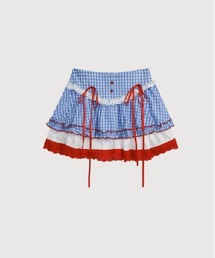 LA POMME petit | Retro Plaid Layered Bubble Skirt(スカート)