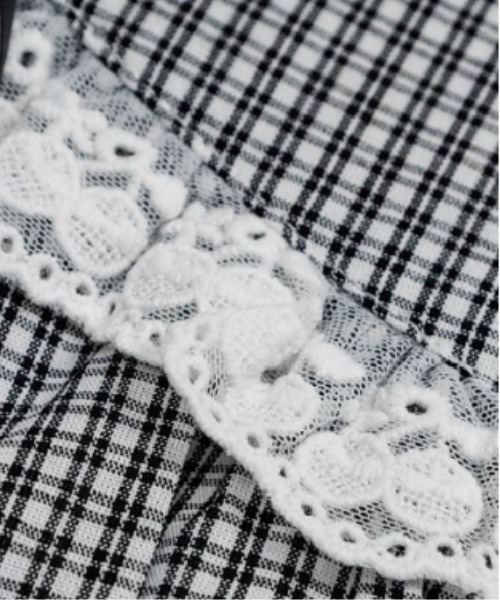 LA POMME petit(ラポミ・プチ)の「Retro Plaid Layered Bubble Skirt(スカート・レディース・ブラック/ブルー・SMALL/MEDIUM/LARGE)」の5枚目の写真