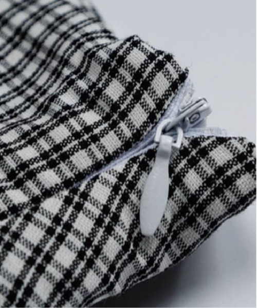 LA POMME petit(ラポミ・プチ)の「Retro Plaid Layered Bubble Skirt(スカート・レディース・ブラック/ブルー・SMALL/MEDIUM/LARGE)」の4枚目の写真