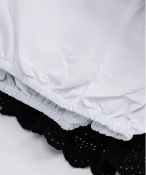 LA POMME petit(ラポミ・プチ)の「Retro Plaid Layered Bubble Skirt(スカート・レディース・ブラック/ブルー・SMALL/MEDIUM/LARGE)」の3枚目の写真