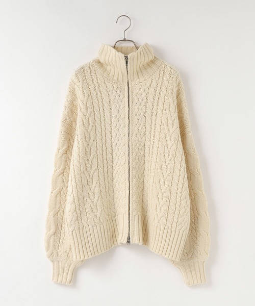 LOWRYS FARM(ローリーズファーム)の「ケーブルハイゲージZIPカーディガン 588922(カーディガン/ボレロ・レディース・アイボリー/ブラウン・FREE)」の11枚目の写真